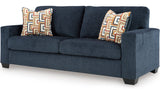 MORIZA Ink Blue 85" Wide Queen Sofa Sleeper