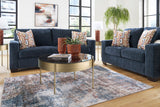 MORIZA Ink Blue 85" Wide Sofa