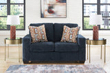 MORIZA Ink Blue 62" Wide Loveseat