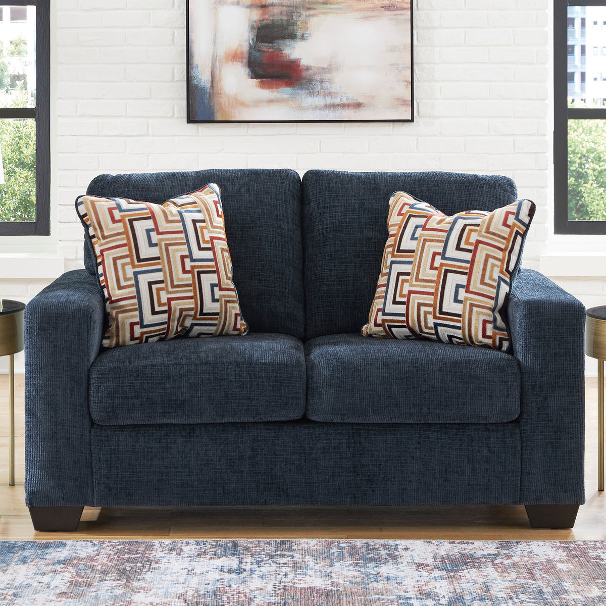 MORIZA Ink Blue 62" Wide Loveseat