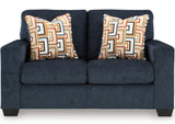 MORIZA Ink Blue 62" Wide Loveseat