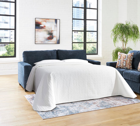 MORIZA Ink Blue 85" Wide Queen Sofa Sleeper