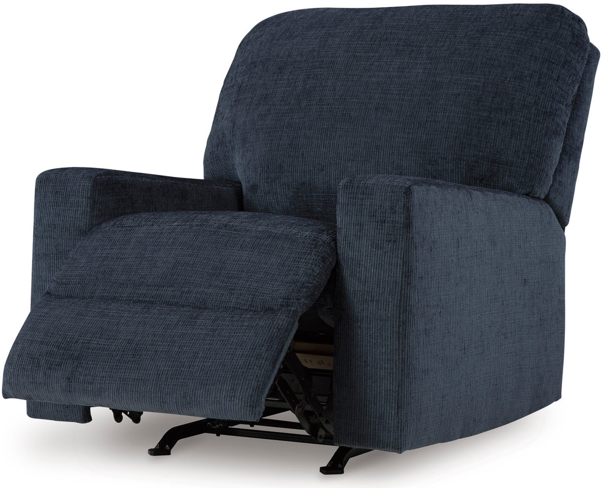 MORIZA Ink Blue 34" Wide Rocker Recliner