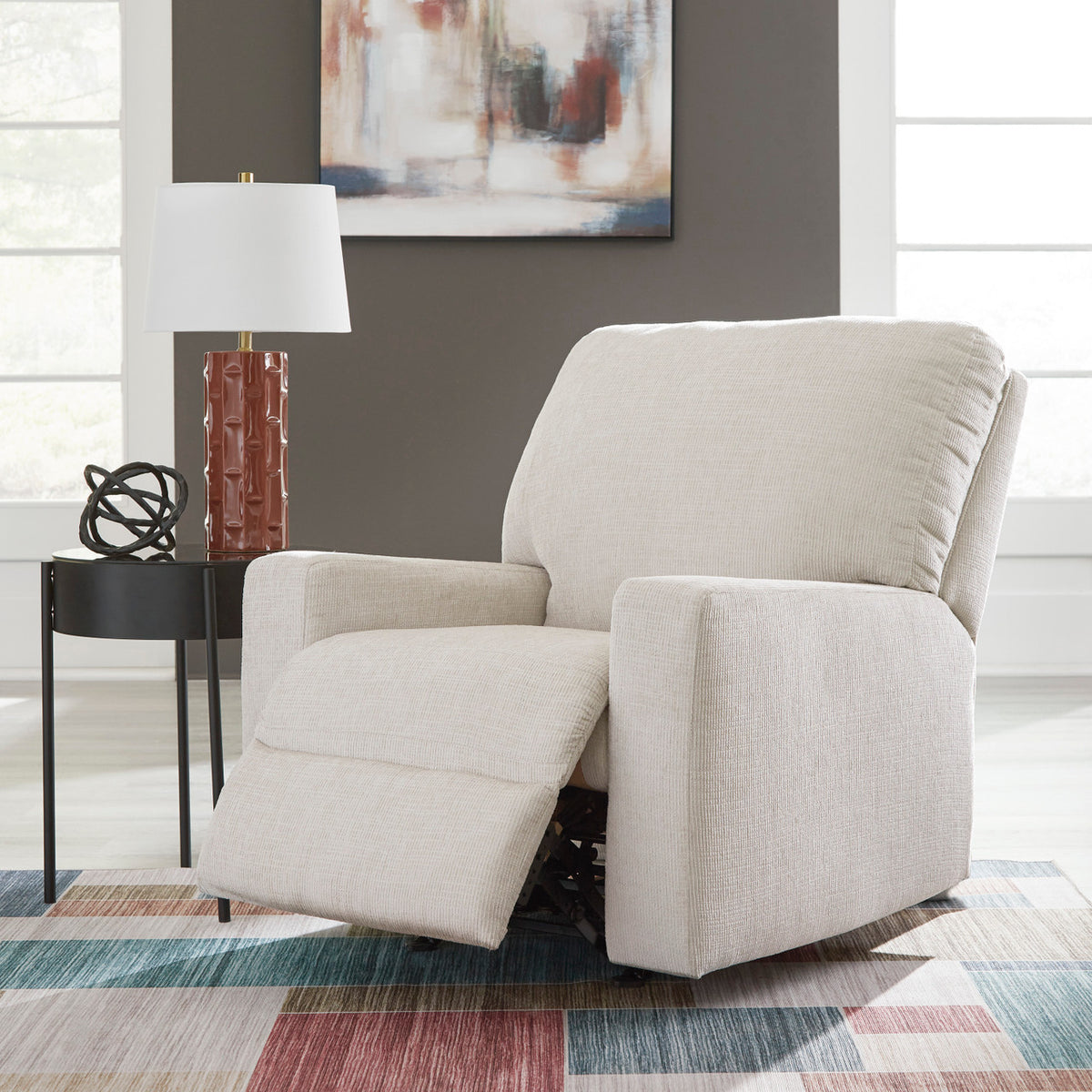 MORIZA Beige 34" Wide Rocker Recliner