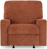 MORIZA Spice Orange 34" Wide Rocker Recliner