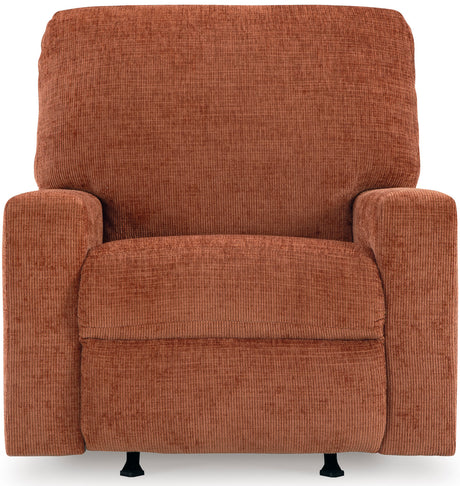 MORIZA Spice Orange 34" Wide Rocker Recliner