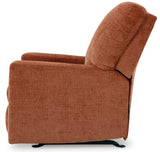 MORIZA Spice Orange 34" Wide Rocker Recliner