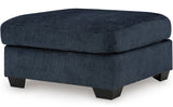 MORIZA Ink Blue 38" x 38" Oversized Ottoman