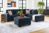 MORIZA Ink Blue 38" x 38" Oversized Ottoman