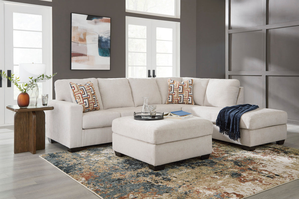 MORIZA Beige 38" x 38" Oversized Ottoman