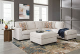 MORIZA Beige 38" x 38" Oversized Ottoman