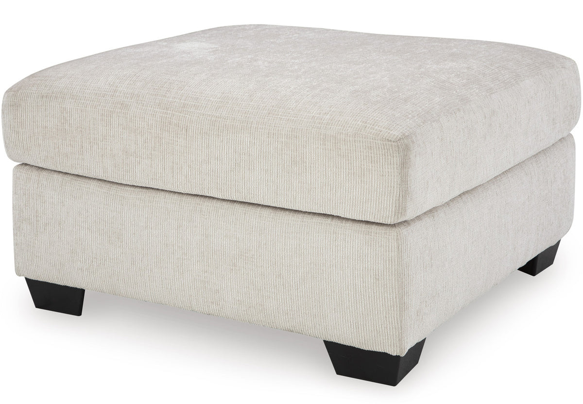 MORIZA Beige 38" x 38" Oversized Ottoman