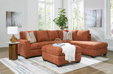 MORIZA Spice Orange 38" x 38" Oversized Ottoman