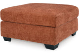 MORIZA Spice Orange 38" x 38" Oversized Ottoman