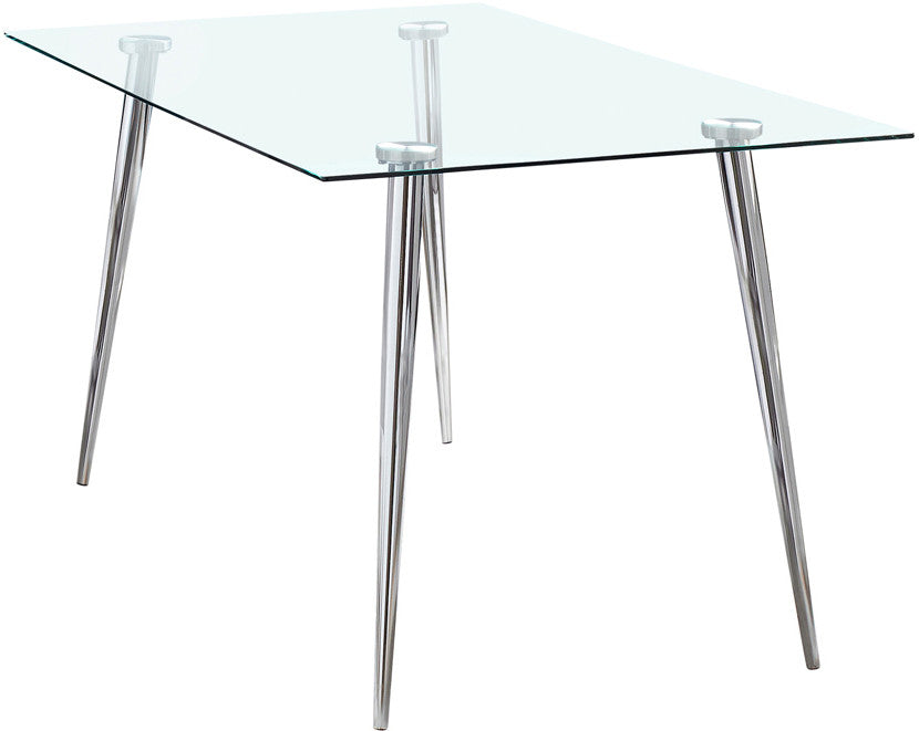 MOSIER Chrome 64" Wide Dining Table
