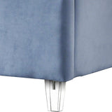 MURITZ Light Blue & Gold Velvet Bed