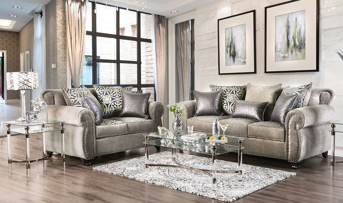 MADISON Gray Sofa and Loveseat