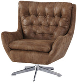 MAE Brown 35" Wide Swivel Chair