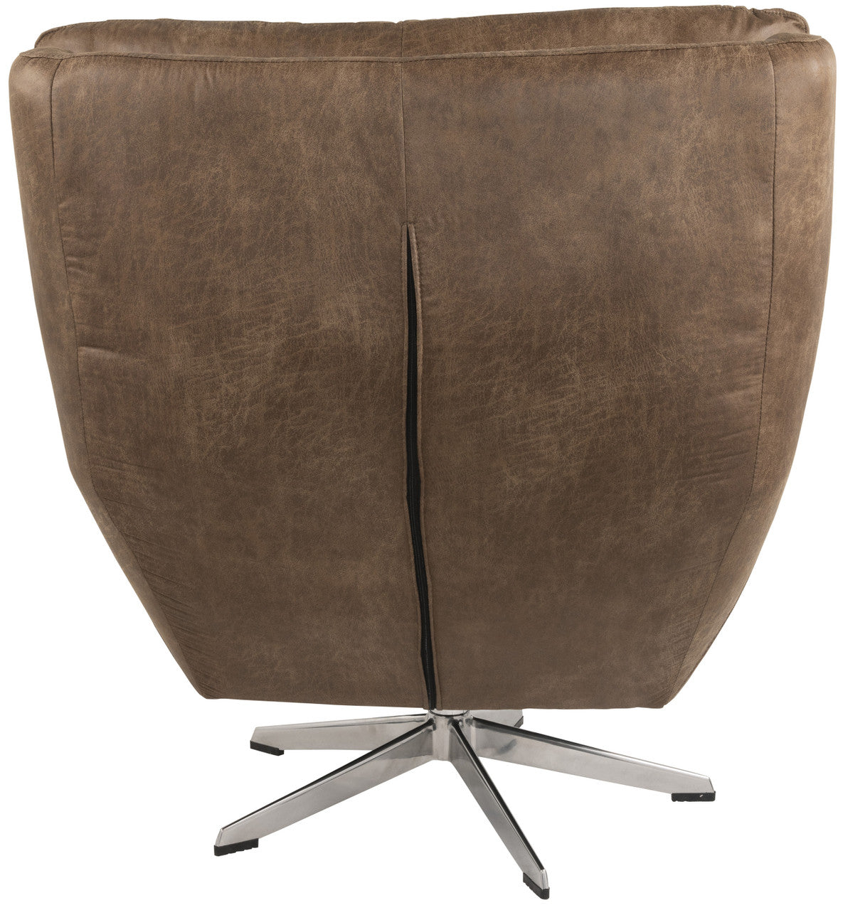 MAE Brown 35" Wide Swivel Chair