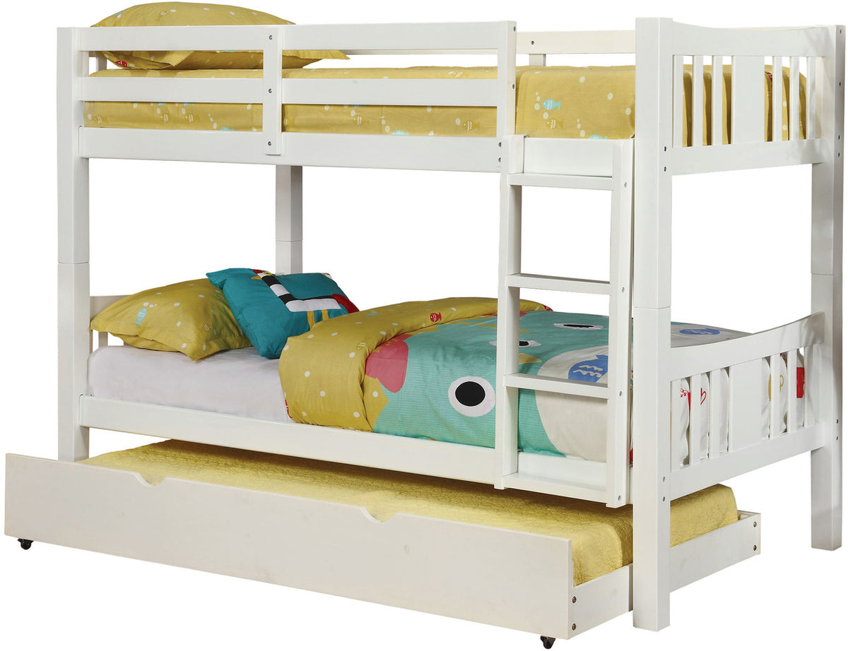 MANDELL White Bunk Bed