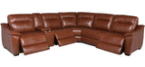 YASIEL Top Grain Leather Power Reclining Sectional with USB
