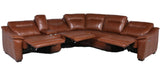 YASIEL Top Grain Leather Power Reclining Sectional with USB