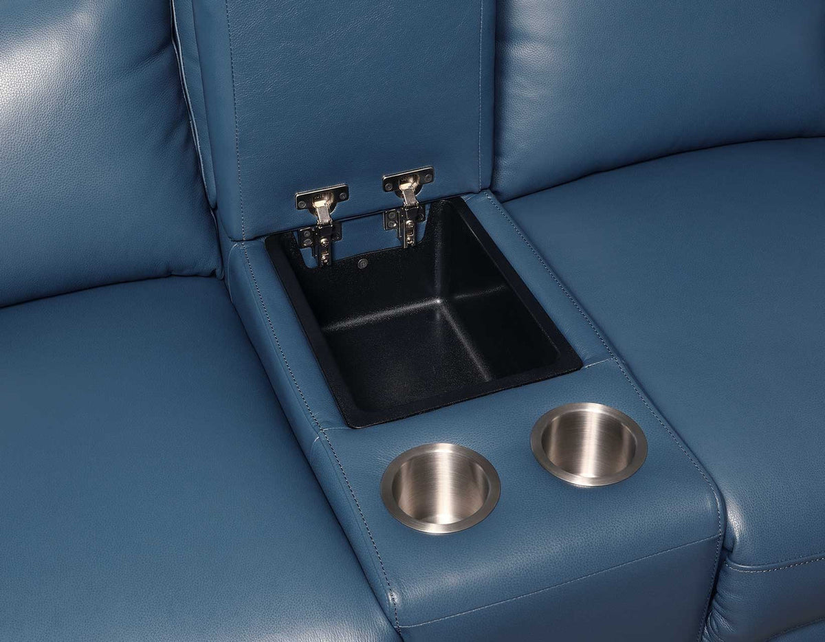 MARCELO Top-Grain Leather Power Reclining Sofa & Loveseat