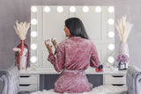 Marilyn 46" Wide Vanity Mirror with LED Lights, USB Ports, Speakers