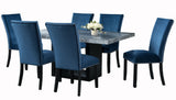 MARIYA Marble Blue 7-PC Dining Set