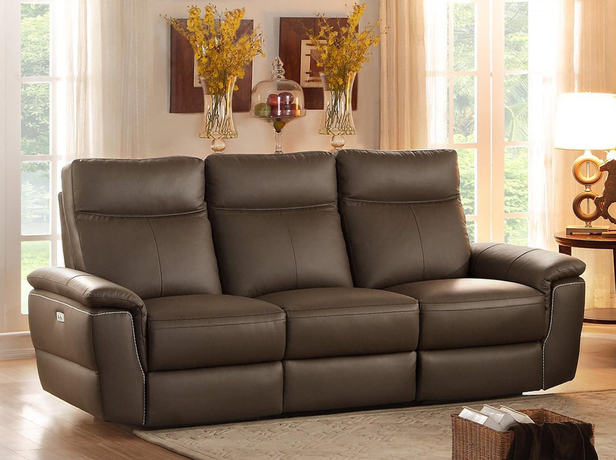 MAXY Top Grain Leather Powered Reclining Sofa & Loveseat