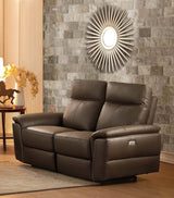 MAXY Top Grain Leather Powered Reclining Sofa & Loveseat