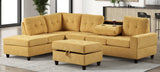 MAYA Mustard 112" Wide Reversible Sectional (Water Resistant Fabric)