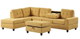 MAYA Mustard 112" Wide Reversible Sectional (Water Resistant Fabric)