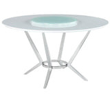 MELENA 5 Piece Dining Set with Lazy Susan