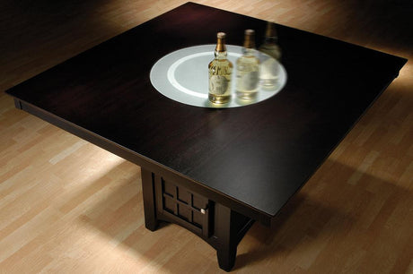 MEYER 52" Wide Counter Height Table with Lazy Susan