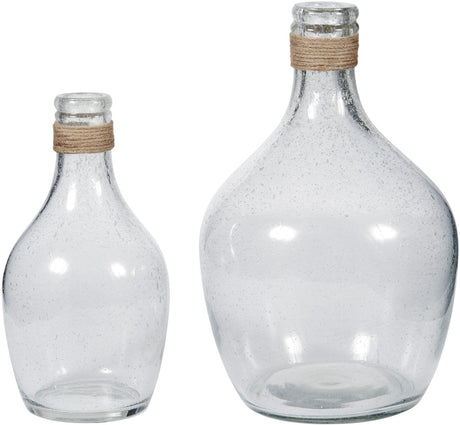 MELVIT Clear Glass 15" Height Vase Pair