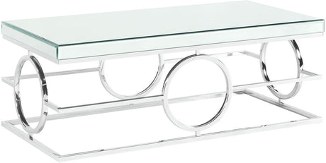 MICHELLE Mirrored 3 Piece Table Set