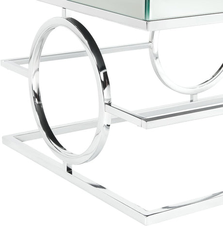 MICHELLE Mirrored 3 Piece Table Set