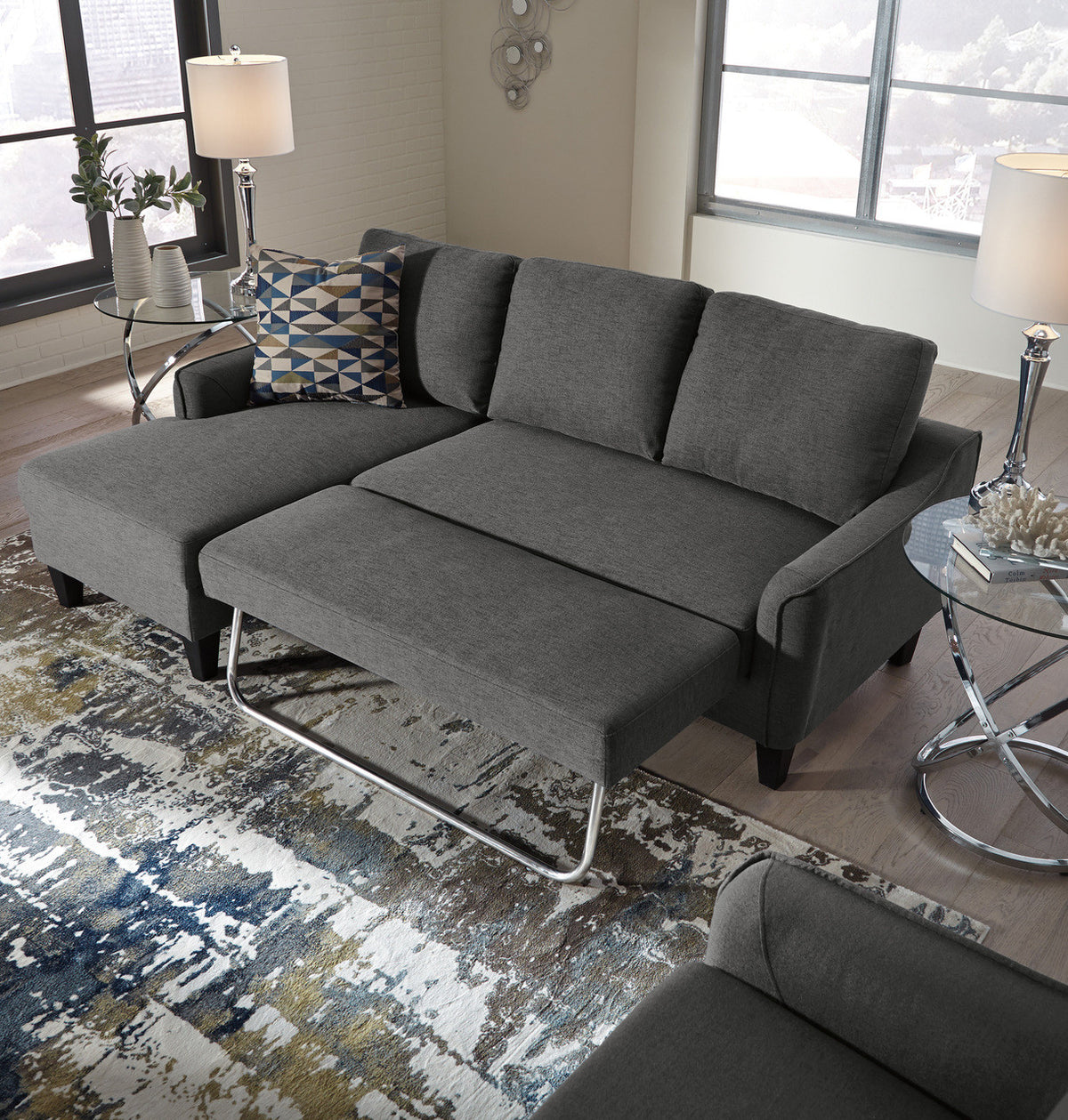 JERICO Gray 84" Wide Sectional Sleeper