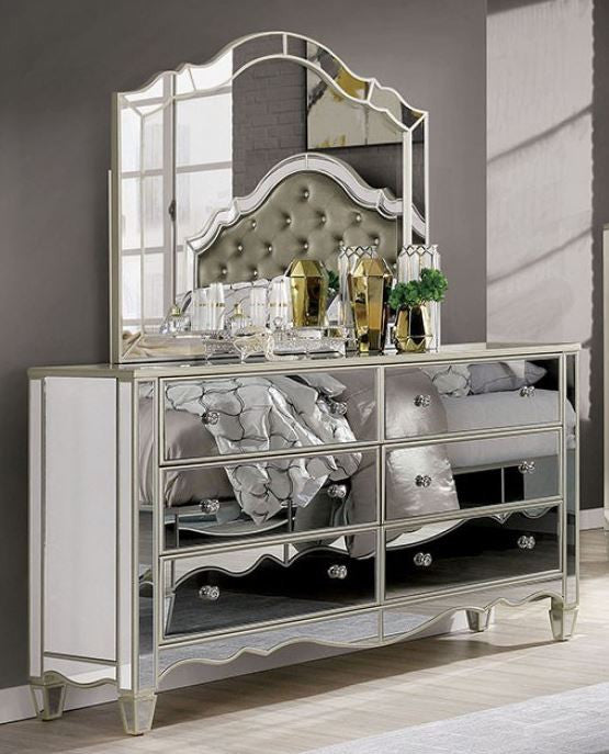 Mirrored Dresser & Mirror