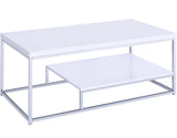 MODANI White 47" Wide x 24" Depth Coffee Table