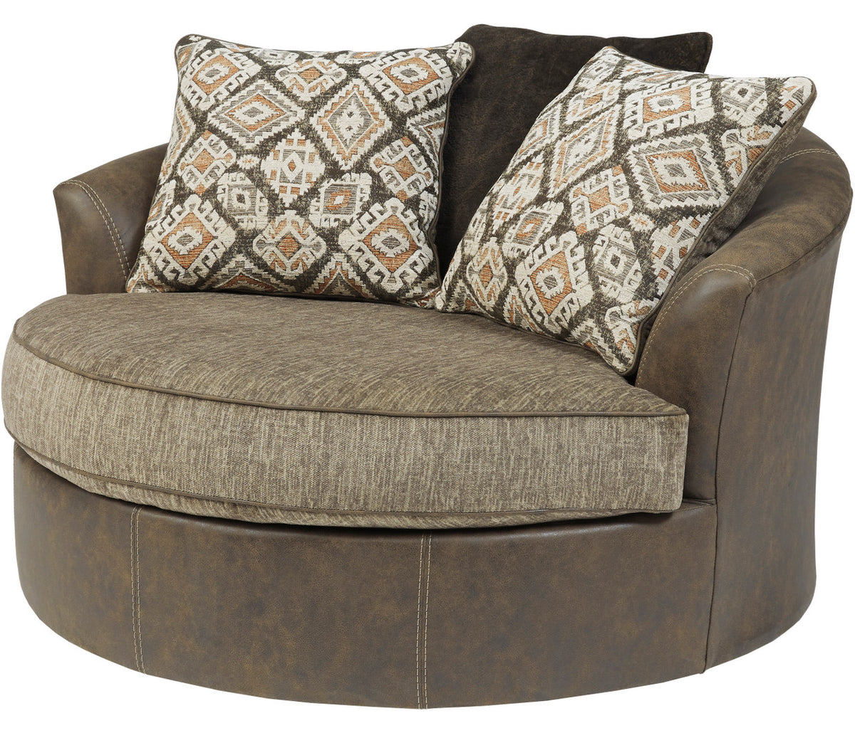 MODESTO 58" Wide Oversized Swivel Chair