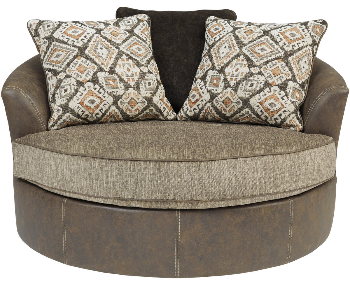 MODESTO 58" Wide Oversized Swivel Chair