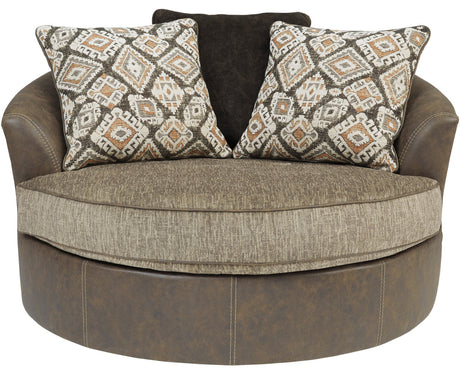 MODESTO 58" Wide Oversized Swivel Chair