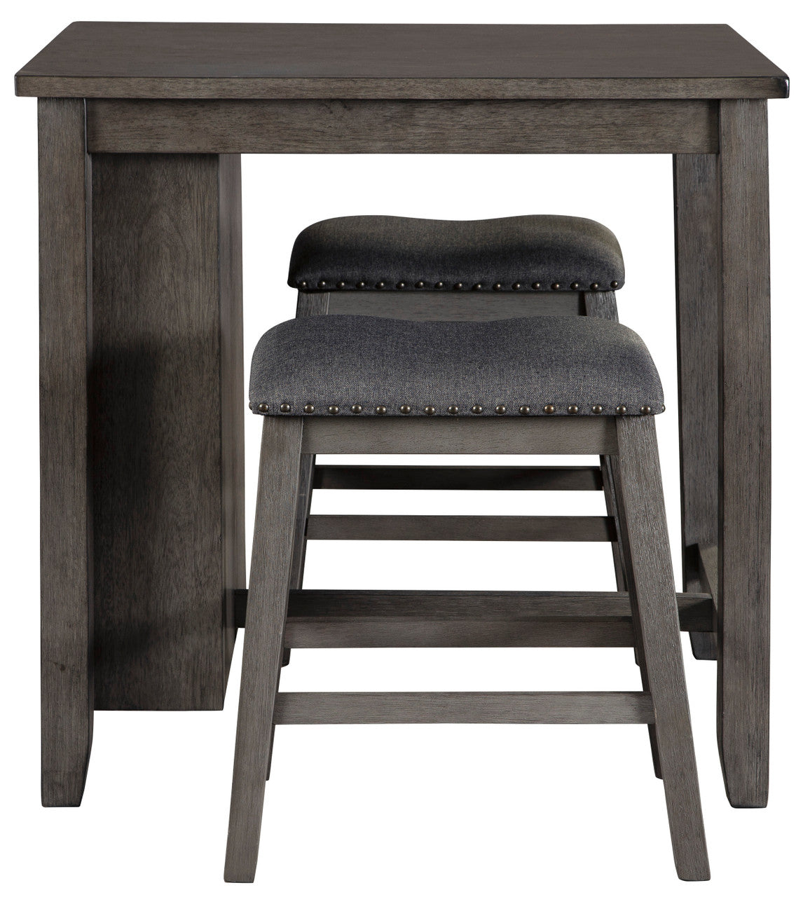 MOENNE Gray 36" Wide 3 Piece Counter Height Set