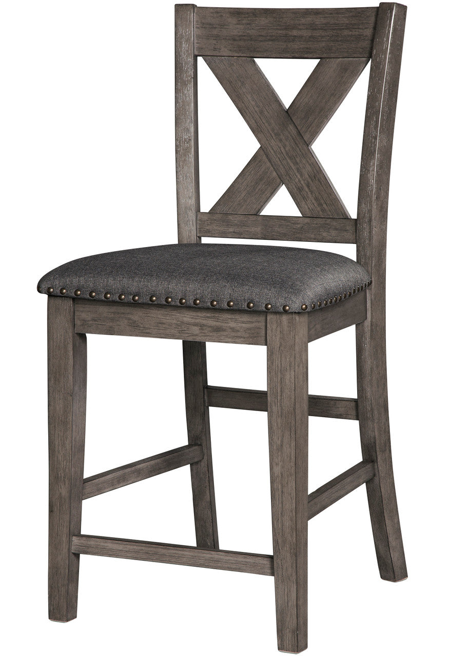 MOENNE Gray 60" Wide 5 Piece Stool Counter Height Set