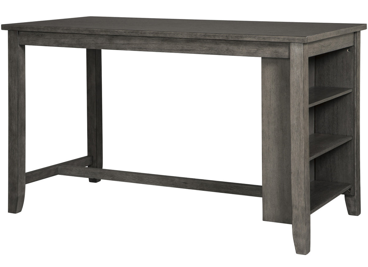 MOENNE Gray 60" Wide 5 Piece Stool Counter Height Set