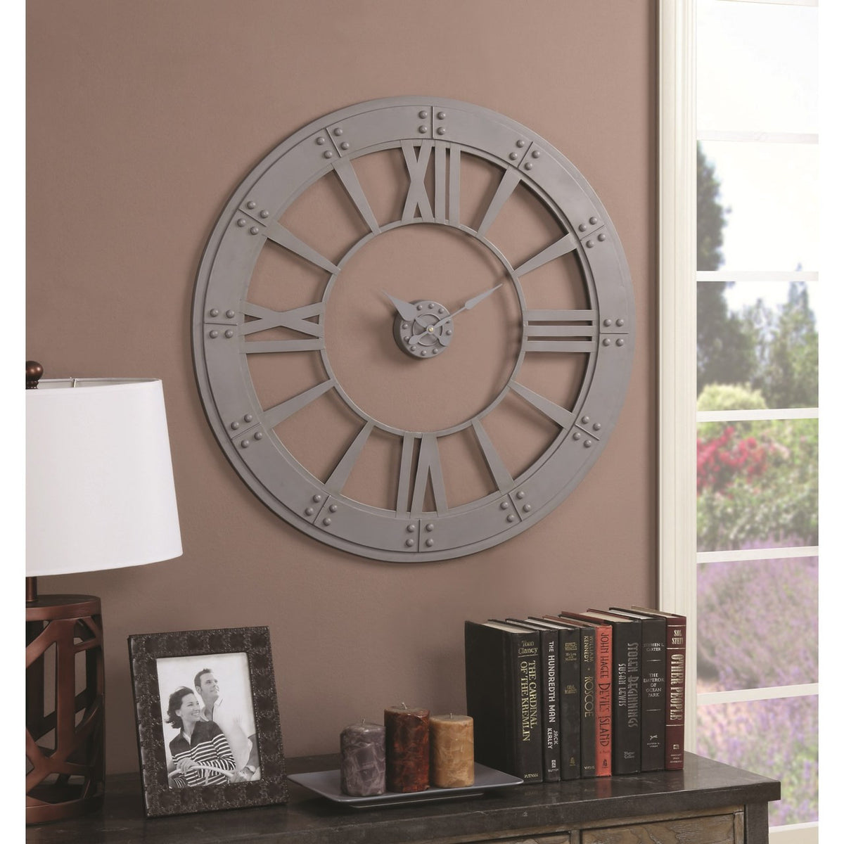 Moonshadow Gray Wall Clock