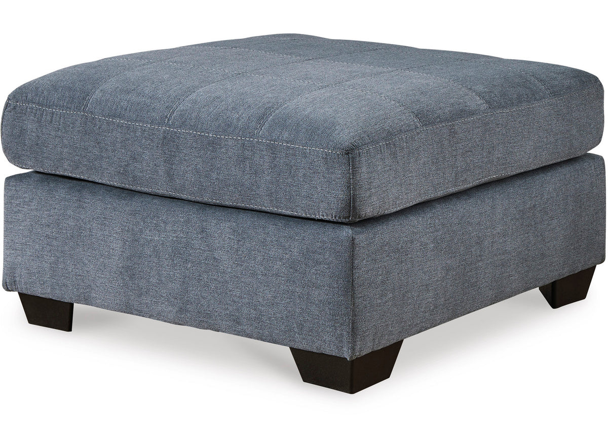 NANDRI Blue 36" Wide Ottoman
