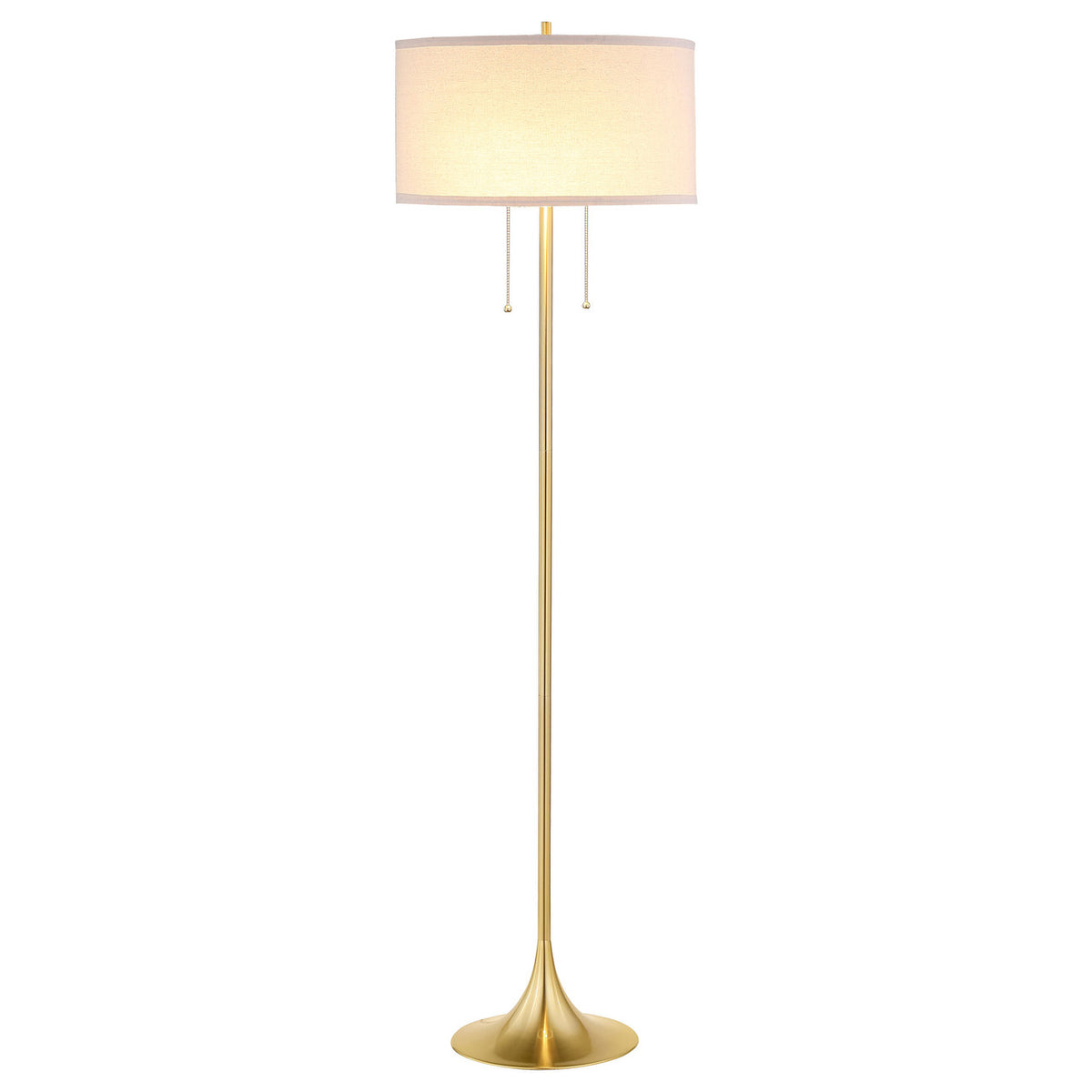 NARYAM Gold 19" x 65" Height Floor Lamp